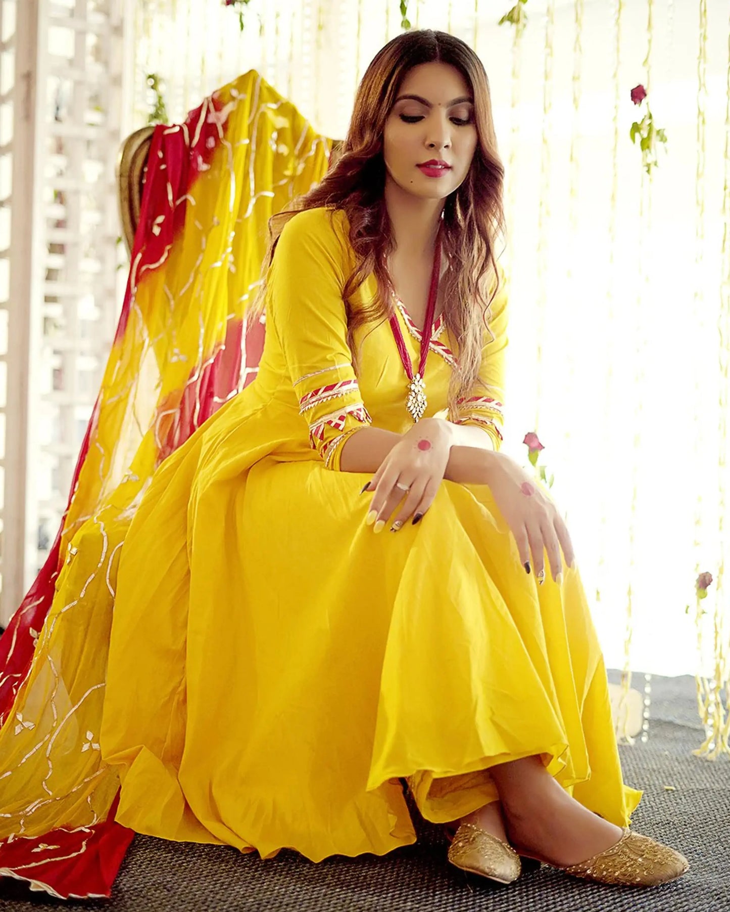 Royal Yellow Gotapatti Suit Set My Store