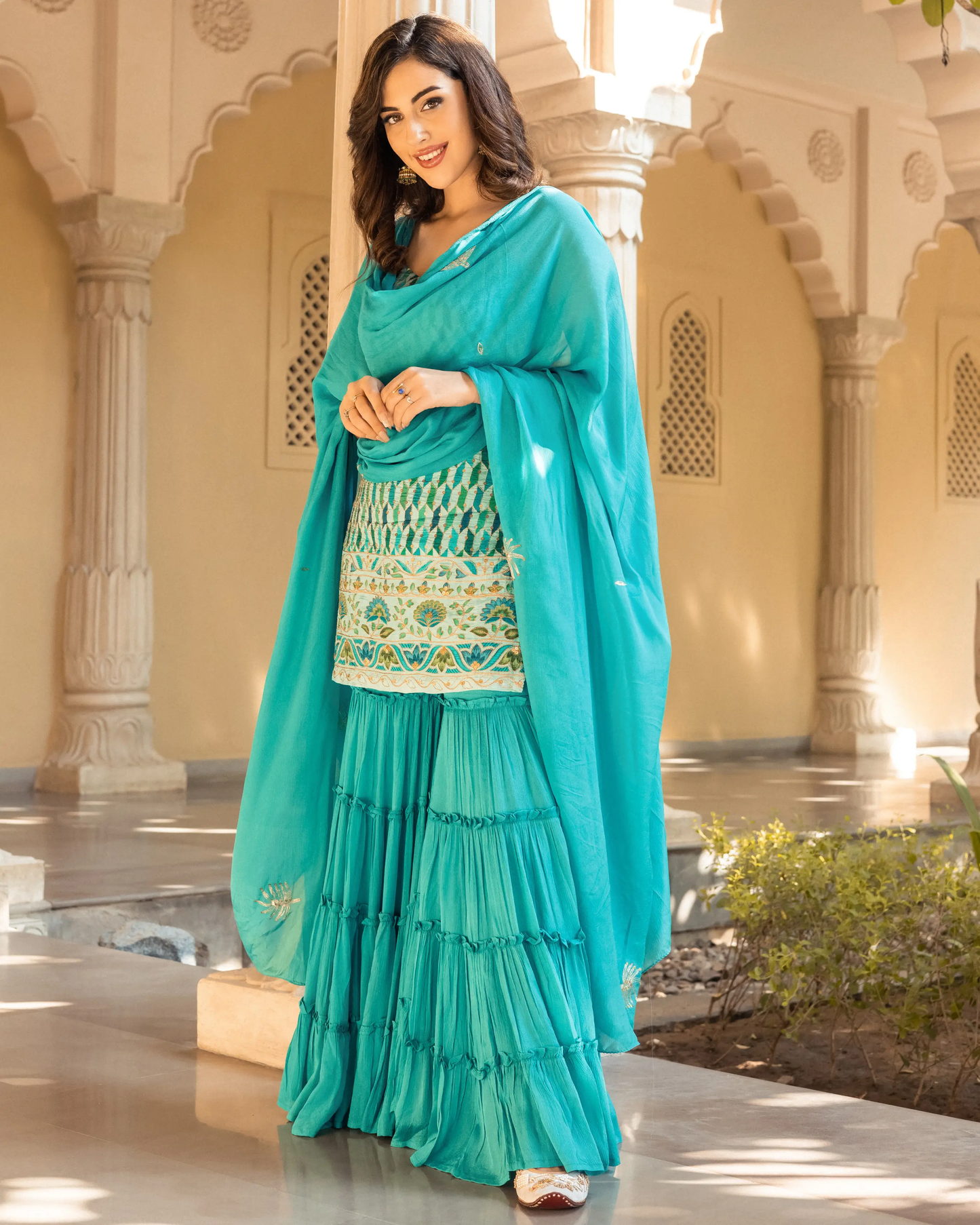 Nazreen Georgette Sharara Set My Store