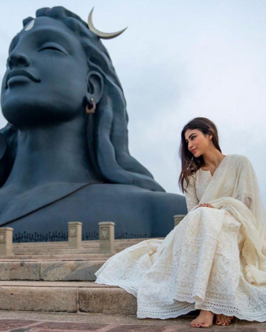 Pearl Ivory Anarkali Set Quick Cart