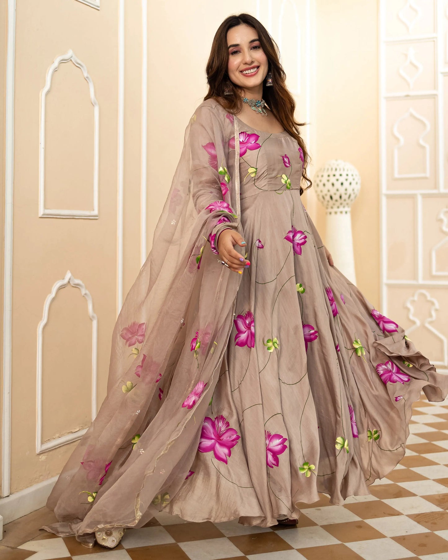 Brindha Handpainted Suit Set My Store