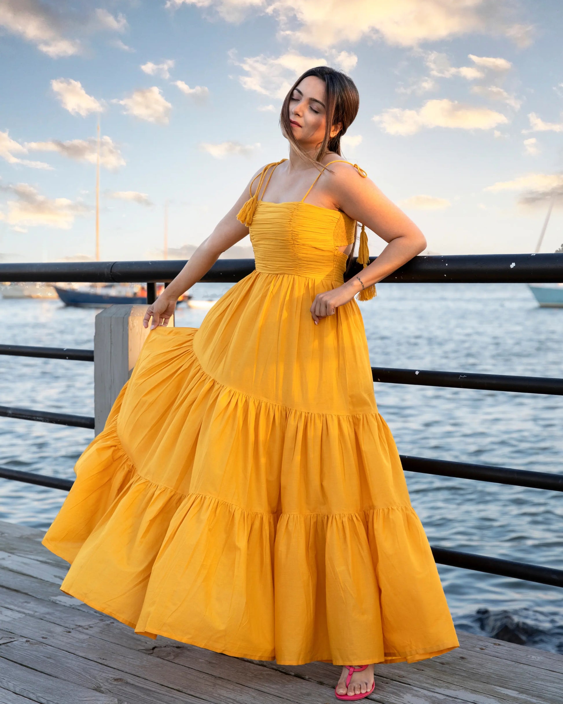 Perry Tier Cotton Dress My Store