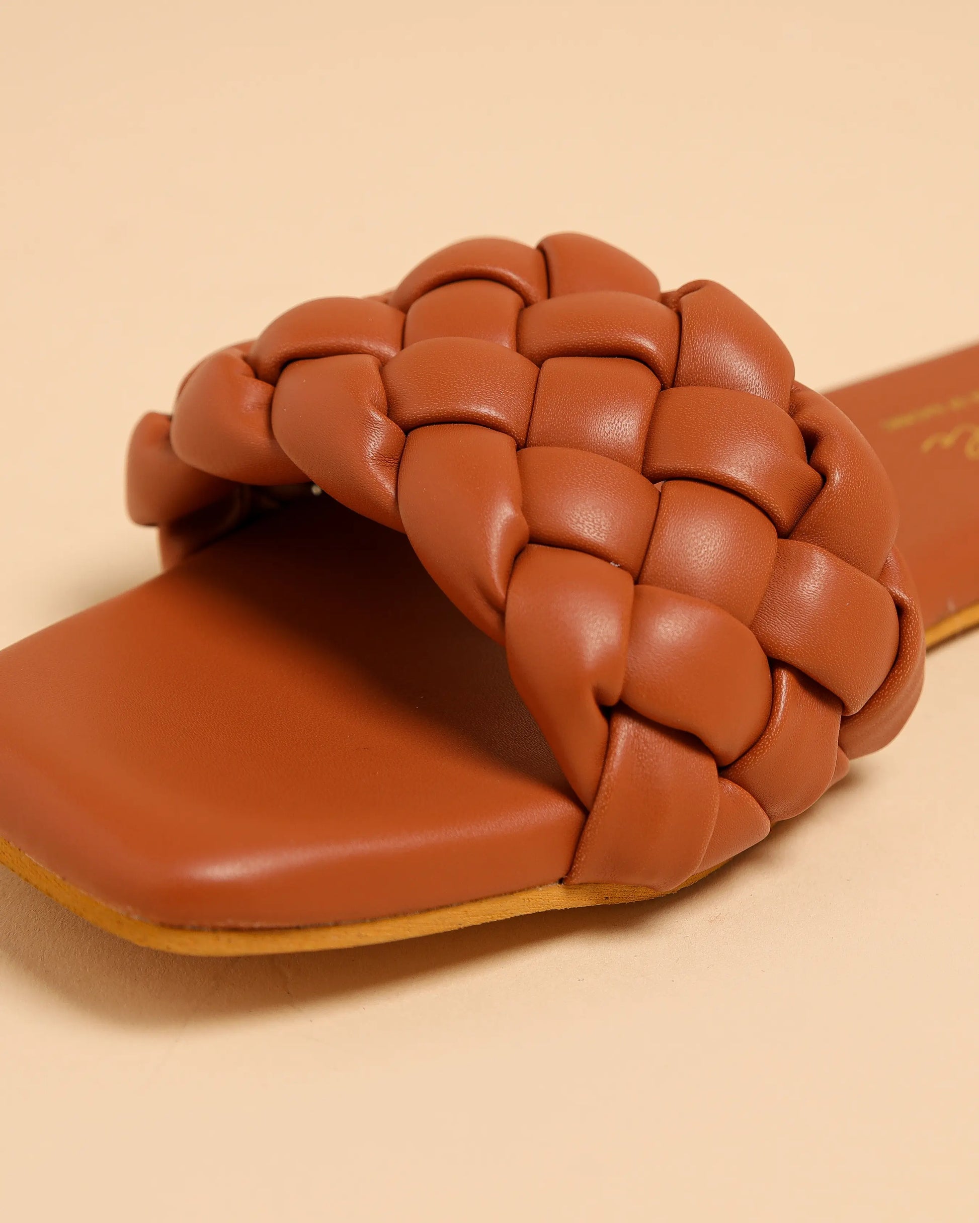 Toasted Nut Braided Slides My Store