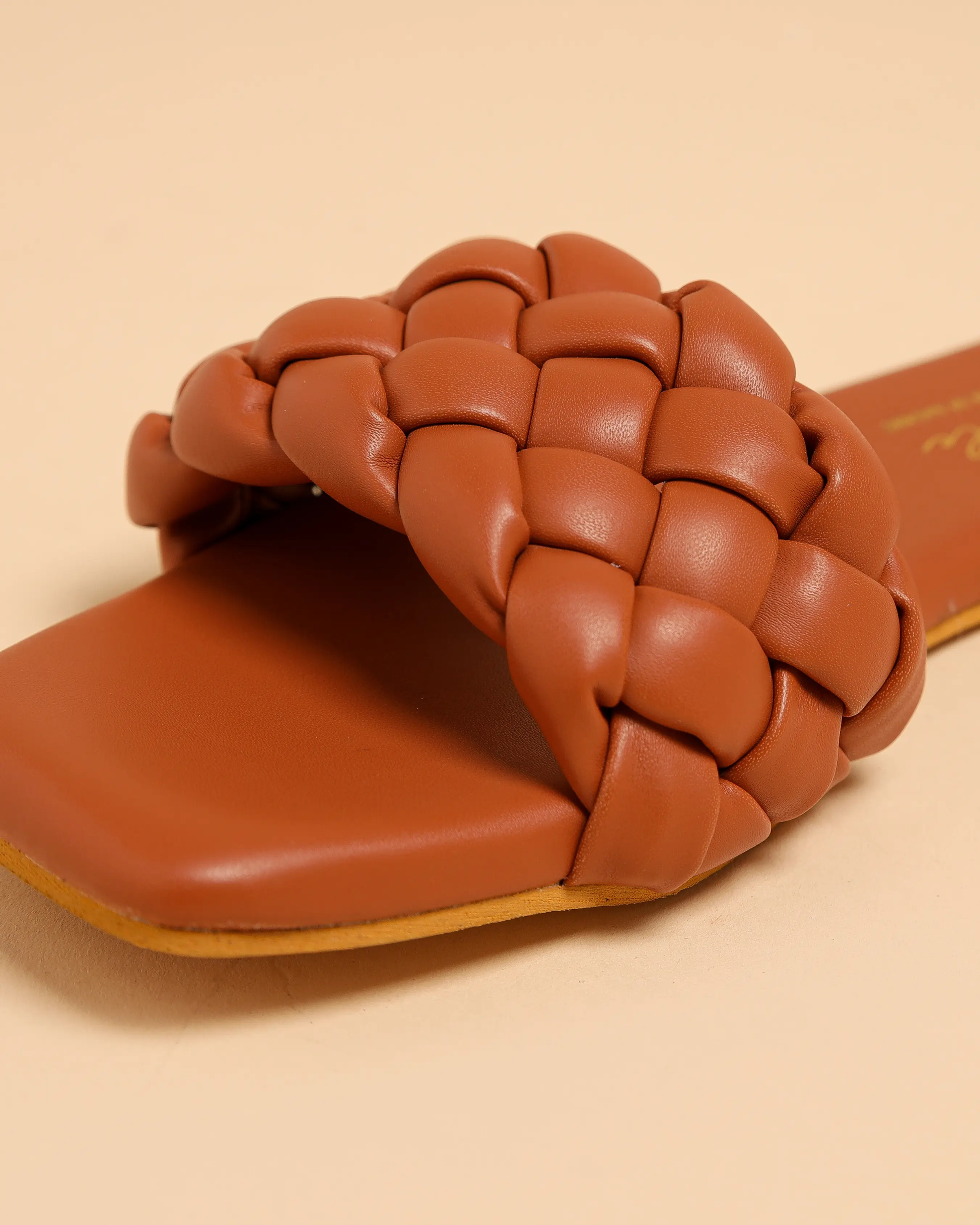 Toasted Nut Braided Slides My Store