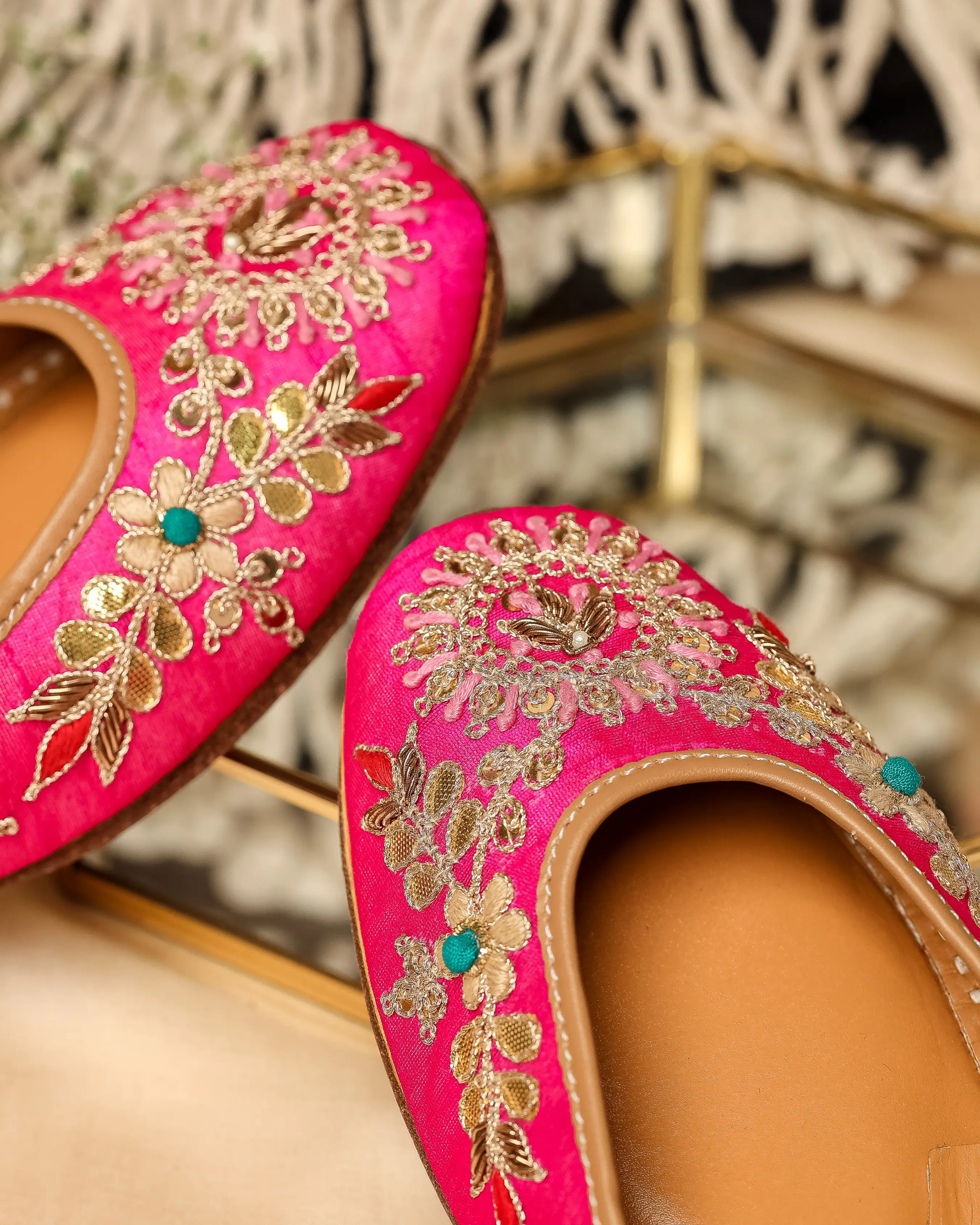 French Pink Handcrafted Jutti My Store