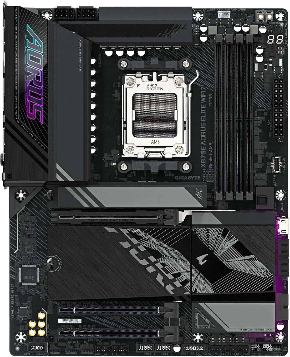 GIGABYTE X870E AORUS ELITE DDR5 WIFI7 AMD AM5 Socket ATX Motherboard