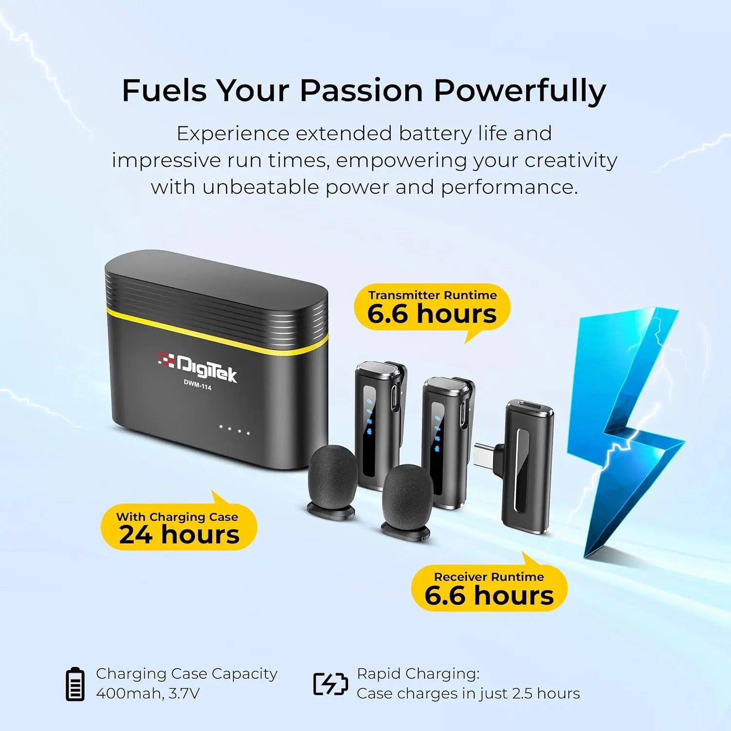 Digitek DWM-114 2-in-1 Wireless Microphone