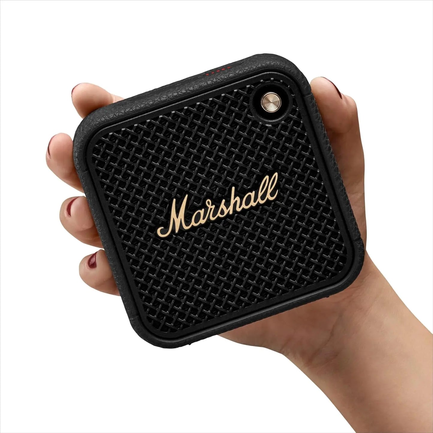 Marshall Willen II Portable Bluetooth Speaker with 17+ Hours of Portable Playtime, Dust & Waterproof (IP67) - Black & Brass.
