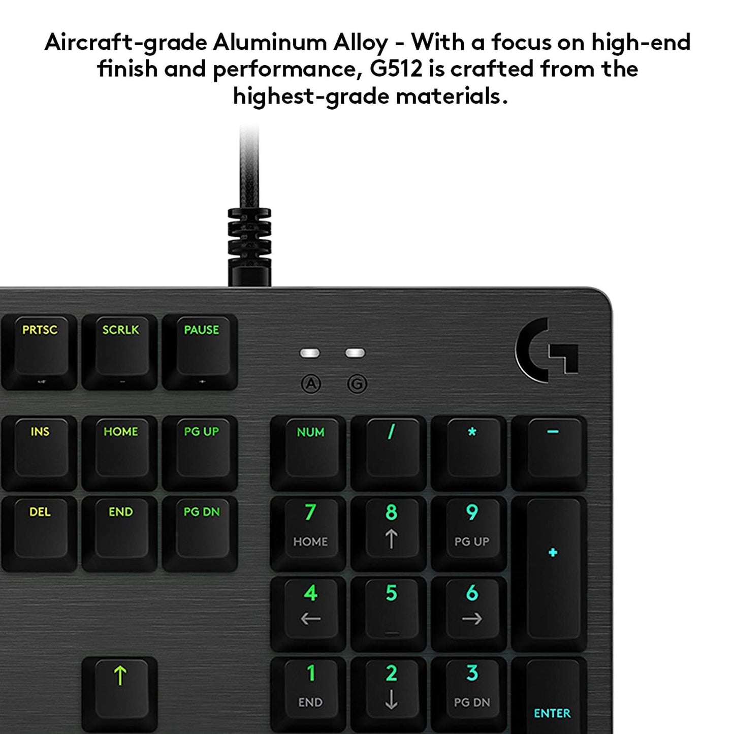 Logitech G512 Wired Carbon Mechanical Gaming Keyboard GX Blue Switches Black