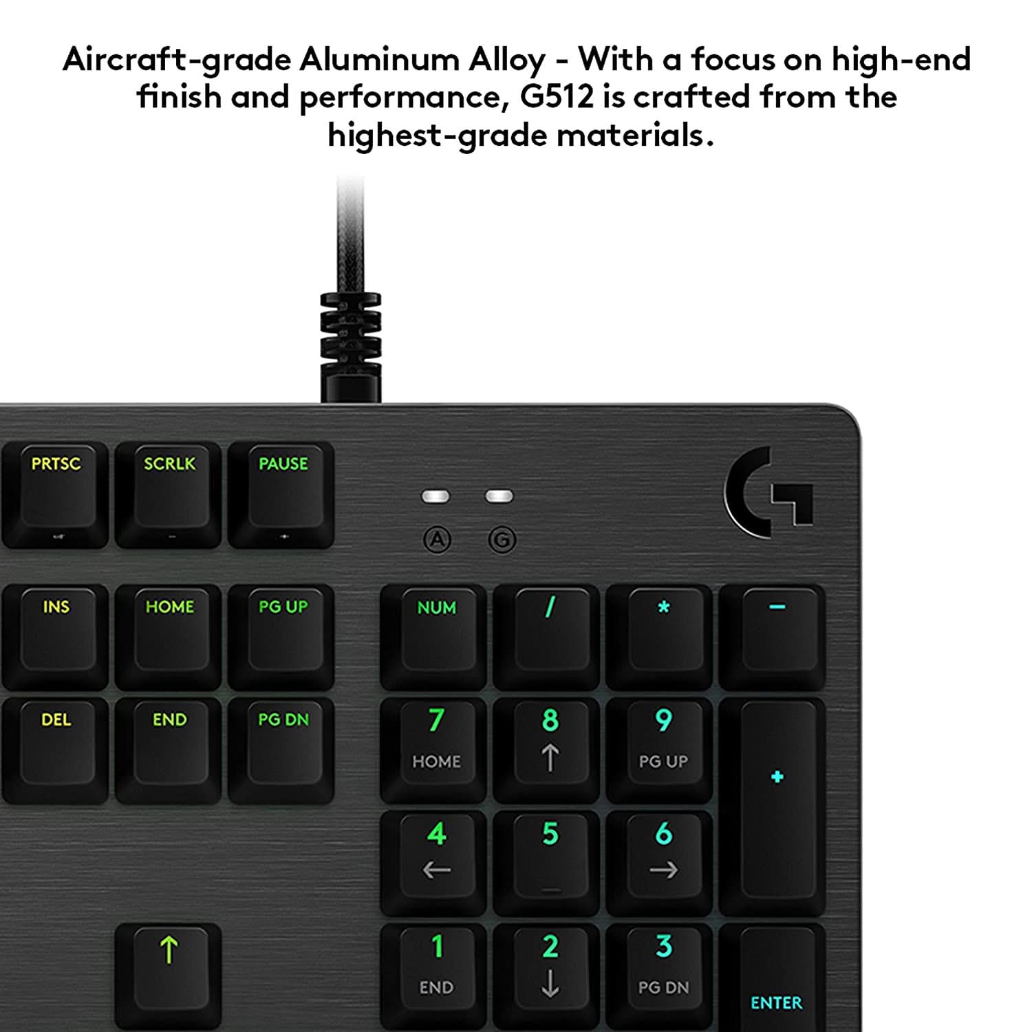 Logitech G512 Wired Carbon Mechanical Gaming Keyboard GX Blue Switches Black