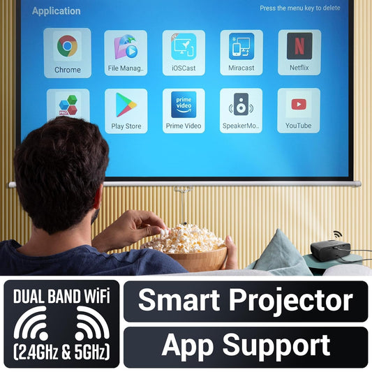 Zebronic Pixaplay 55, Smart Projector, 8000 Lumens, 4K Support