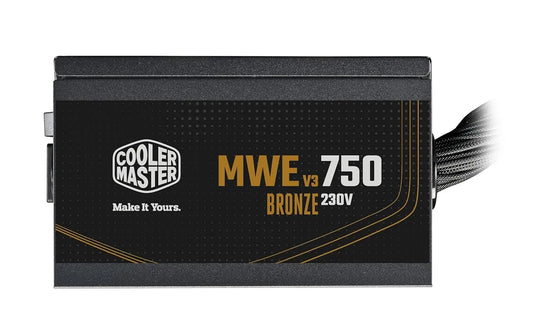 Cooler Master MWE 750 V3 230V 80 Plus Bronze Certified Non-Modular Power Supply – Black