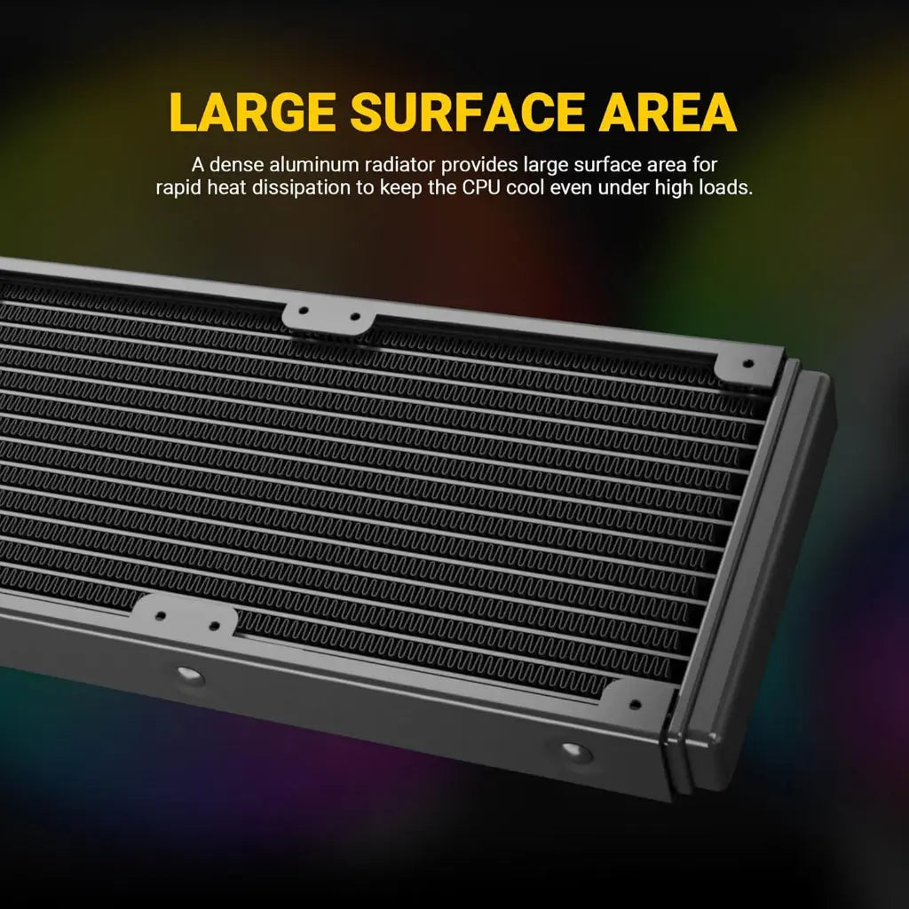 Ant Esports ICE-360 360mm ARGB  AIO CPU Liquid Cooler - Black