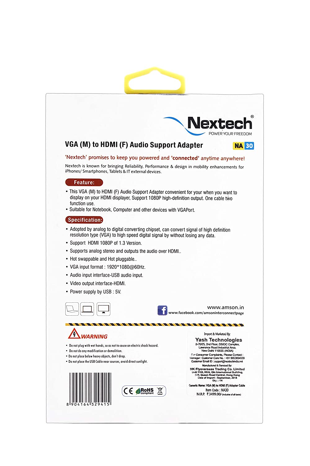 Nextech Vga To Hdmi Converter Na30