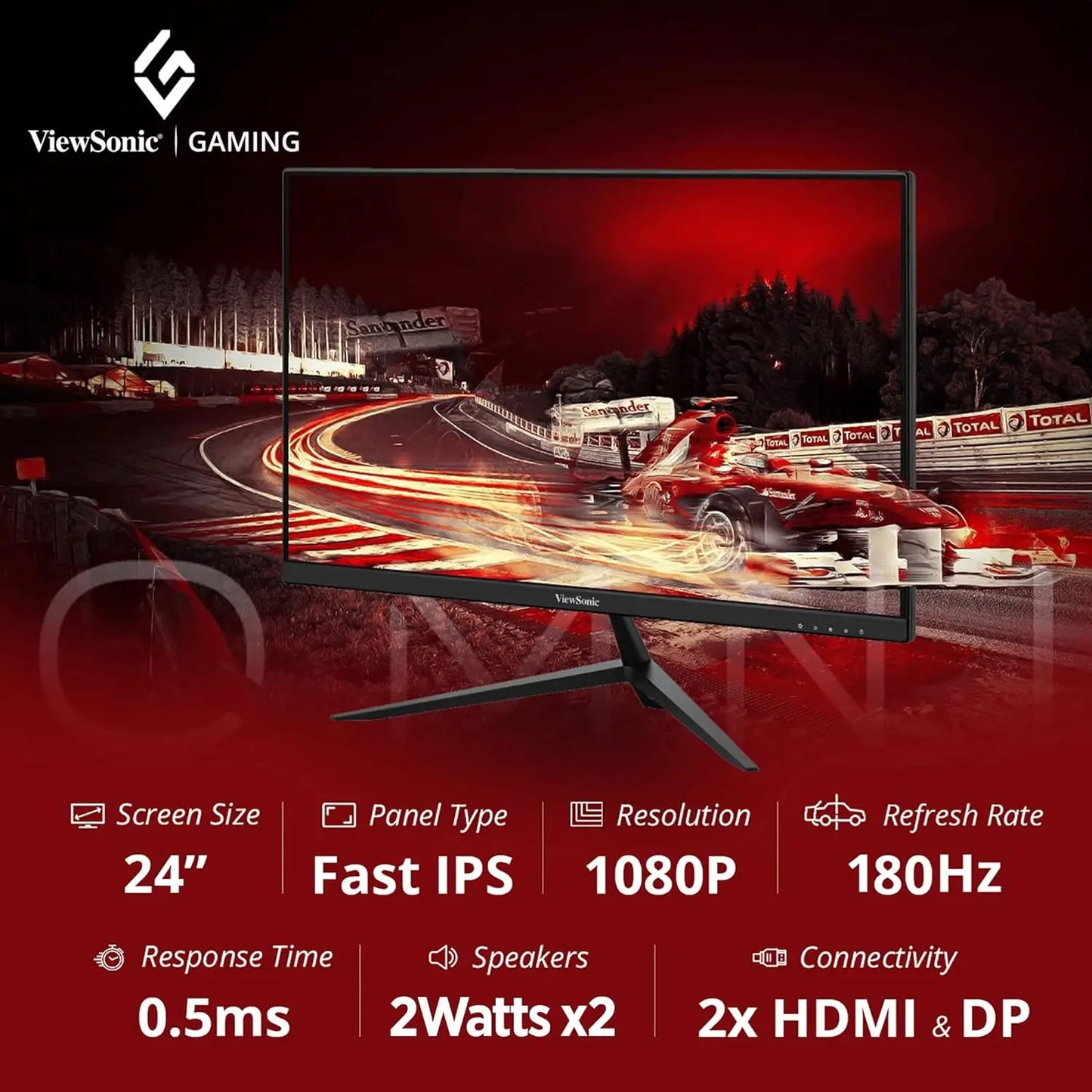 ViewSonic VX2428 Omni 24” 180Hz Fast IPS sRGB Gaming Monitor with Dual Speakers My Store