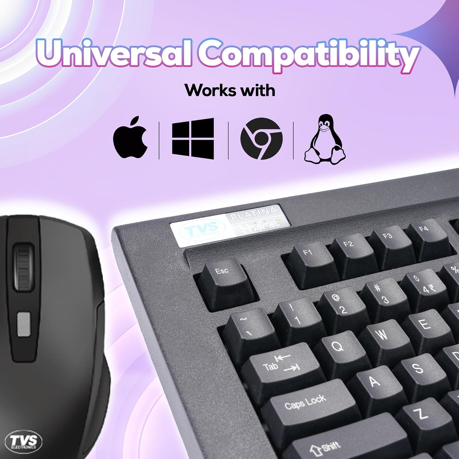 TVS  Platina Wireless Mechanical Keyboard and Mouse Combo