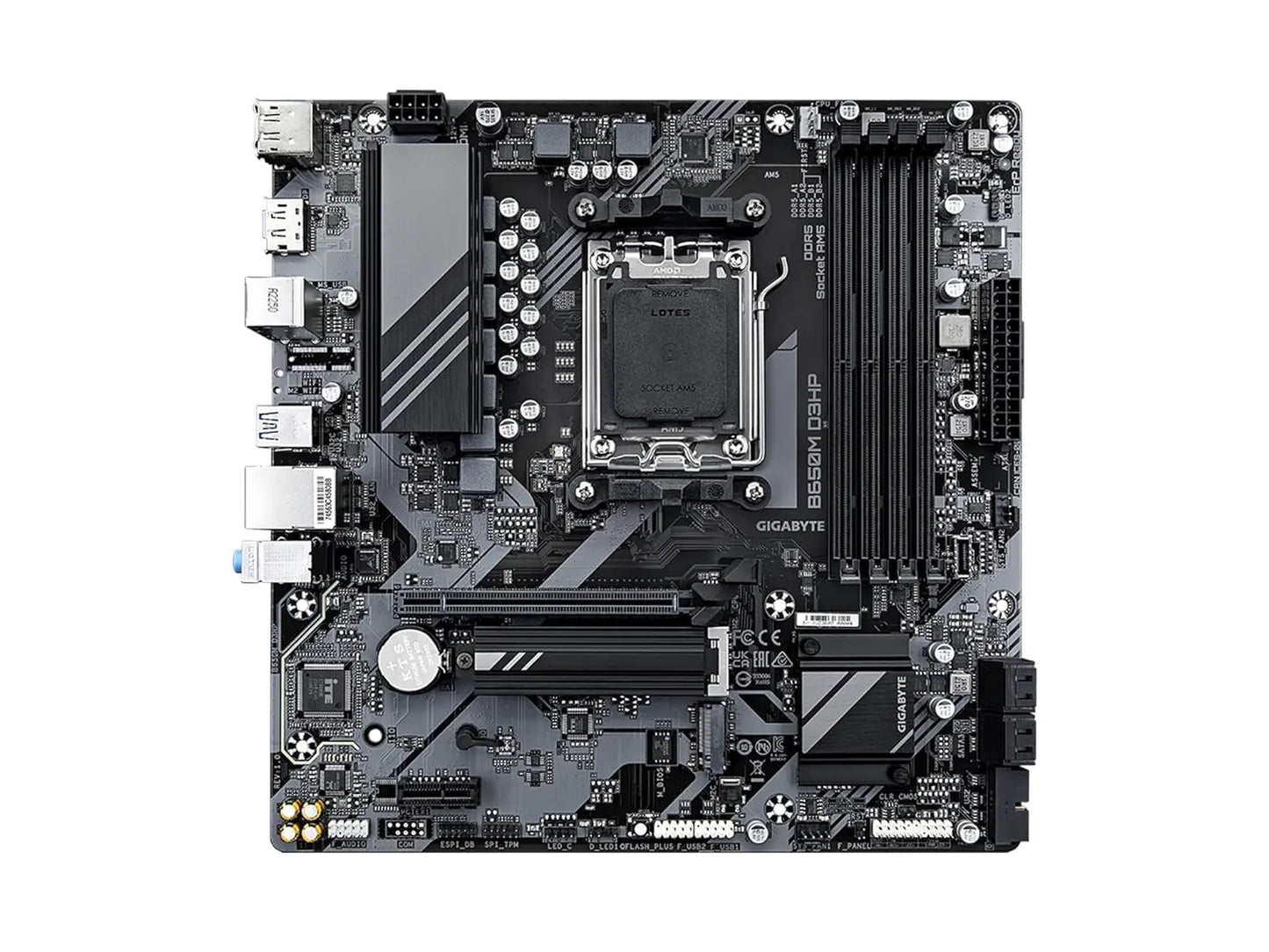 GIGABYTE B650M D3HP PCIe 4.0 Ultra Durable AMD AM5 DDR5 Micro-ATX Motherboard