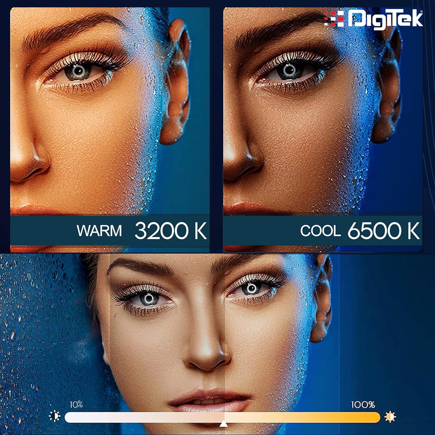 Digitek Platinum DPRL-19RT Professional LED Ring Light Runs on AC Power with No Shadow apertures, Ideal use for Makeup, Video Shoot,