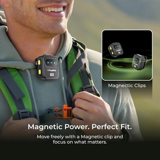 Digitek DWM-118 2-in-1 Wireless Microphone, 50m Range, Noise Reduction, 7Hr Battery, Plug & Play, C-to-C & C-to-LTC Converter