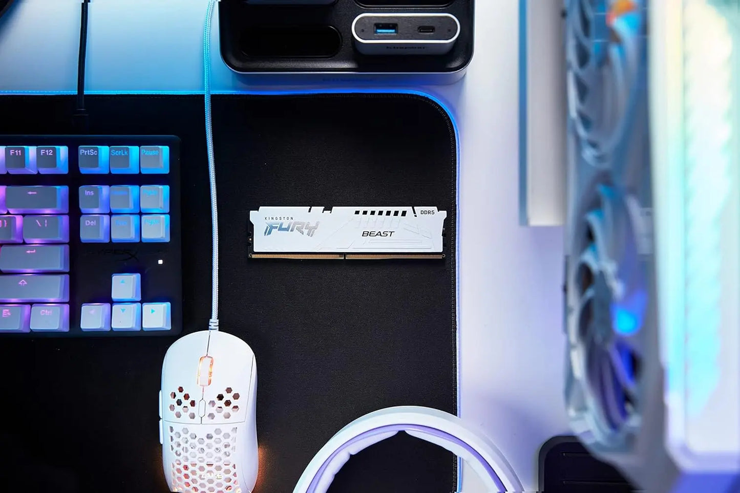 Kingston Fury Beast 16GB DDR5 6000MHz CL30 DIMM Desktop Gaming Memory - White