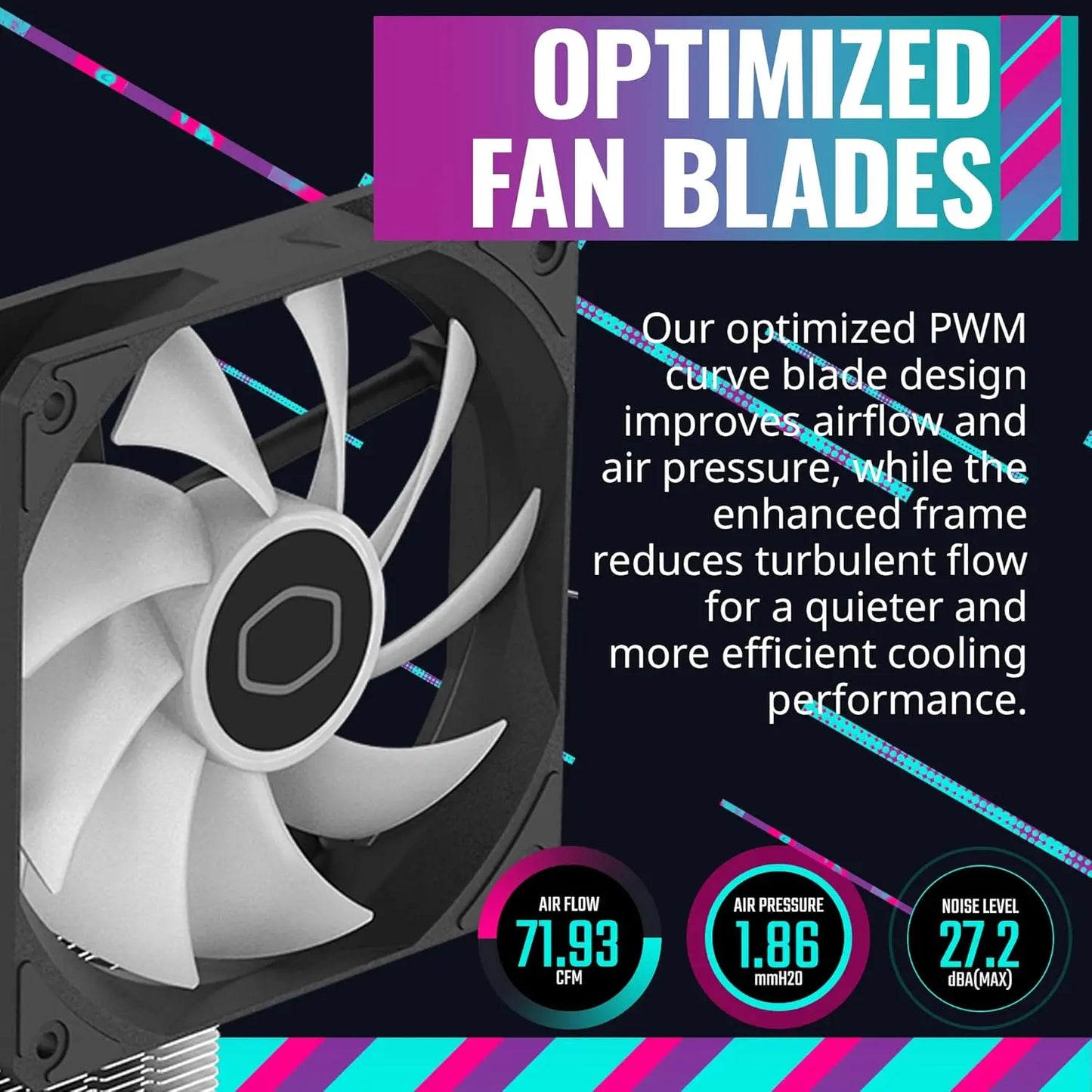 Cooler Master Hyper 620S ARGB Sync 120mm Dual Tower CPU Air Cooler - Black