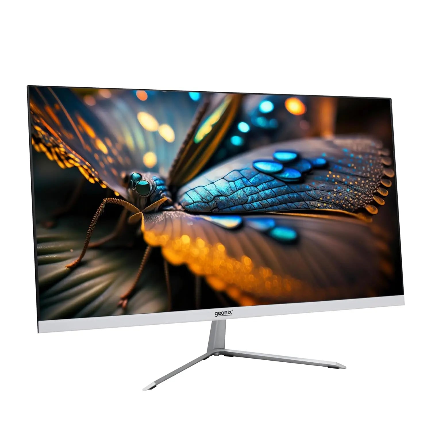 GEONIX 22 Inch 1920 x 1080 Full HD VA Panel Borderless 75Hz 3ms HDMI VGA Monitor (White) My Store