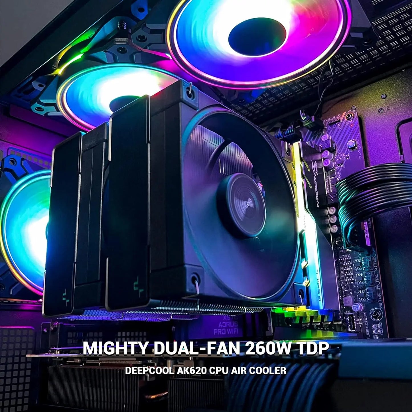 DeepCool AK620 High Performance 120mm PWM Fans Dual-Tower CPU Air Cooler