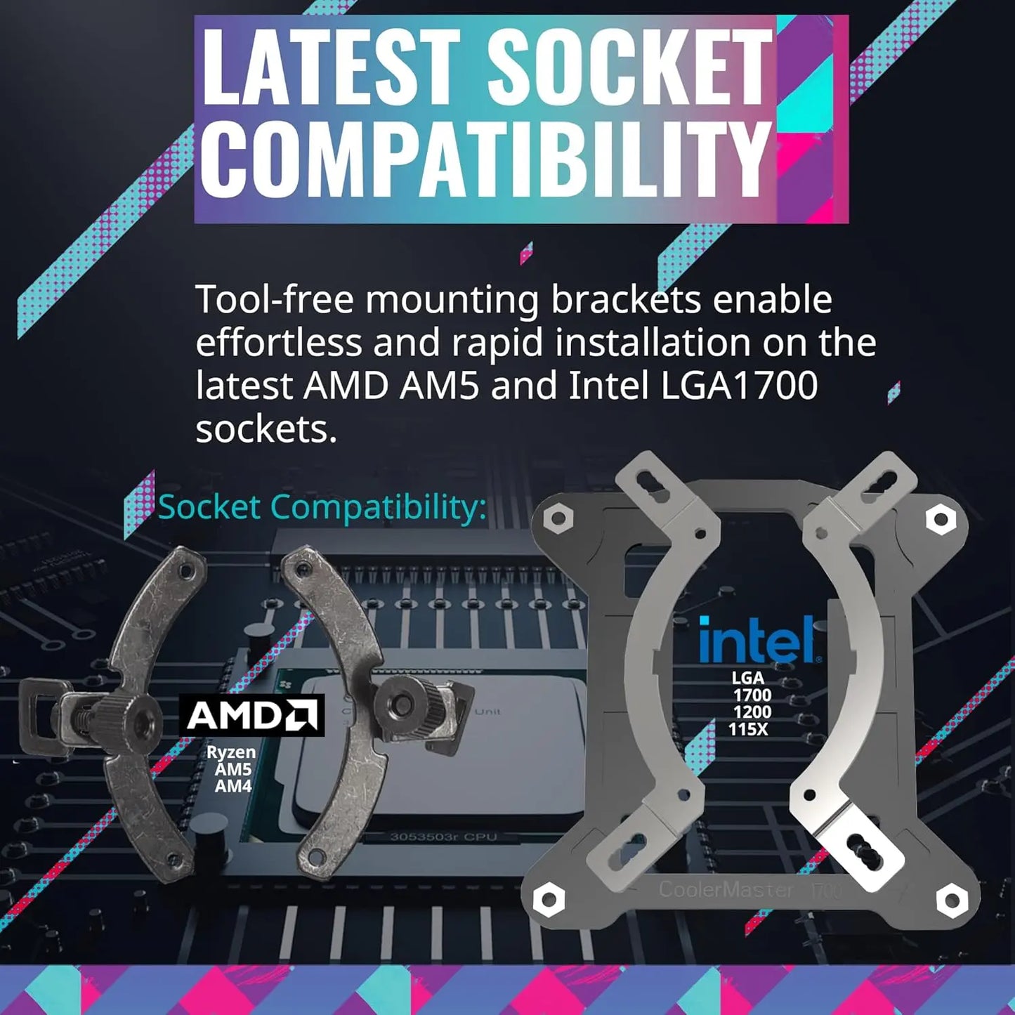 Cooler Master MasterLiquid 120L Core 120mm PWM AIO CPU Liquid Cooler - Black