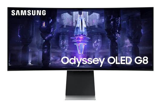 Samsung Odyssey BG850SW 34" 175Hz 1440p WQHD OLED Panel USB-C Curved Ultrawide Gaming Monitor with Speakers- Silver My Store