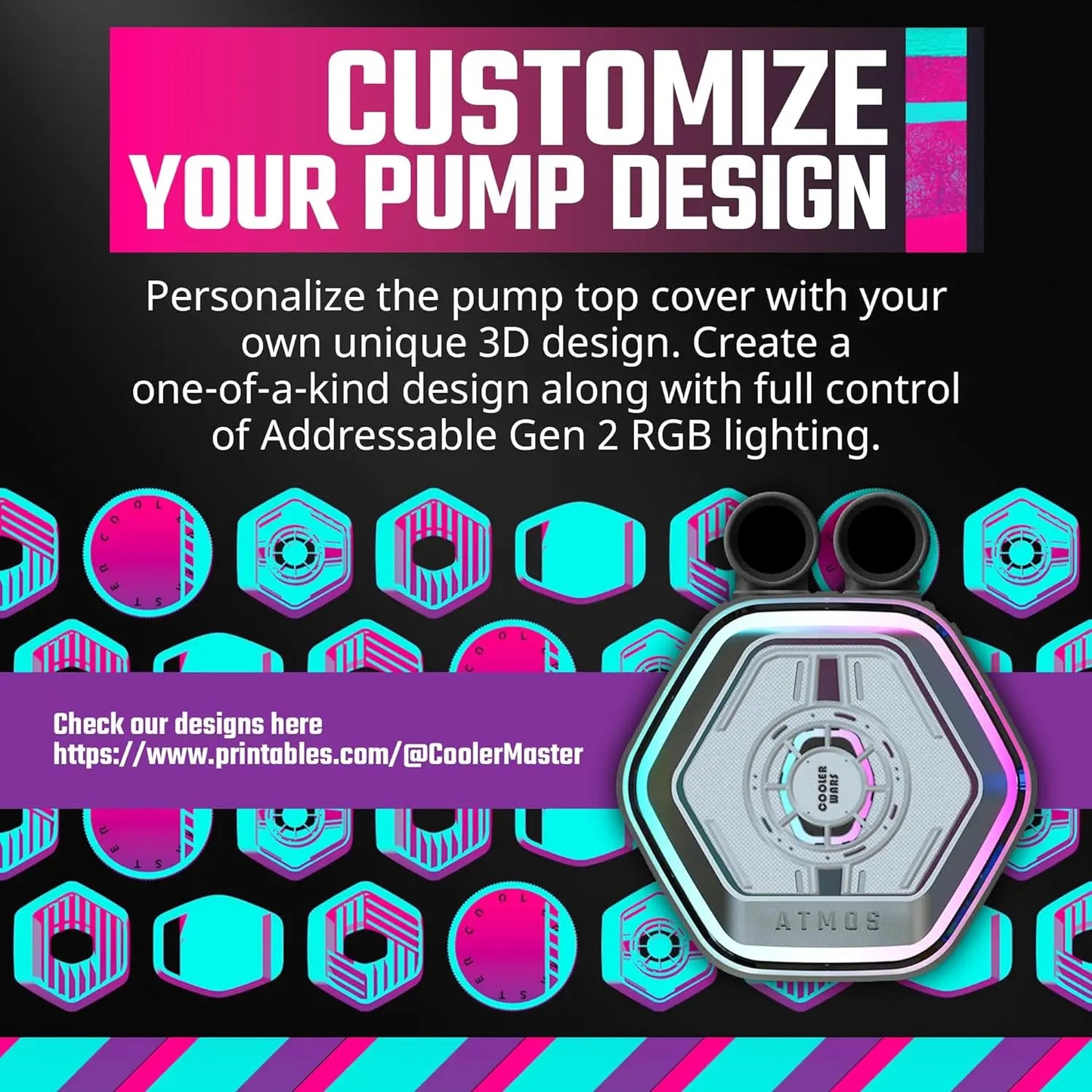 Cooler Master MasterLiquid 360 ATMOS ARGB 360mm Close-Loop AIO CPU Liquid Cooler - White