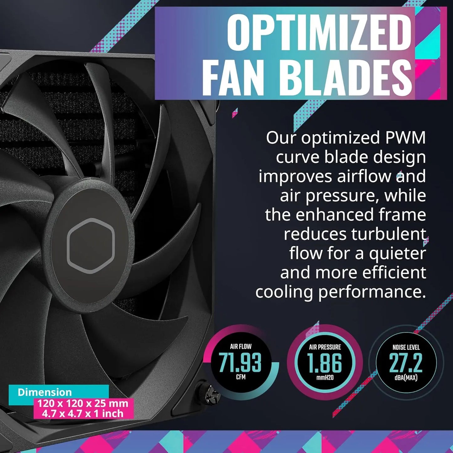 Cooler Master MasterLiquid 120L Core 120mm PWM AIO CPU Liquid Cooler - Black