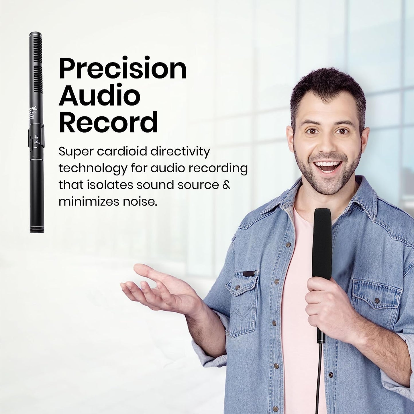 Digitek DM-201 Unidirectional Interview Microphone for Smartphone & DSLR Camera