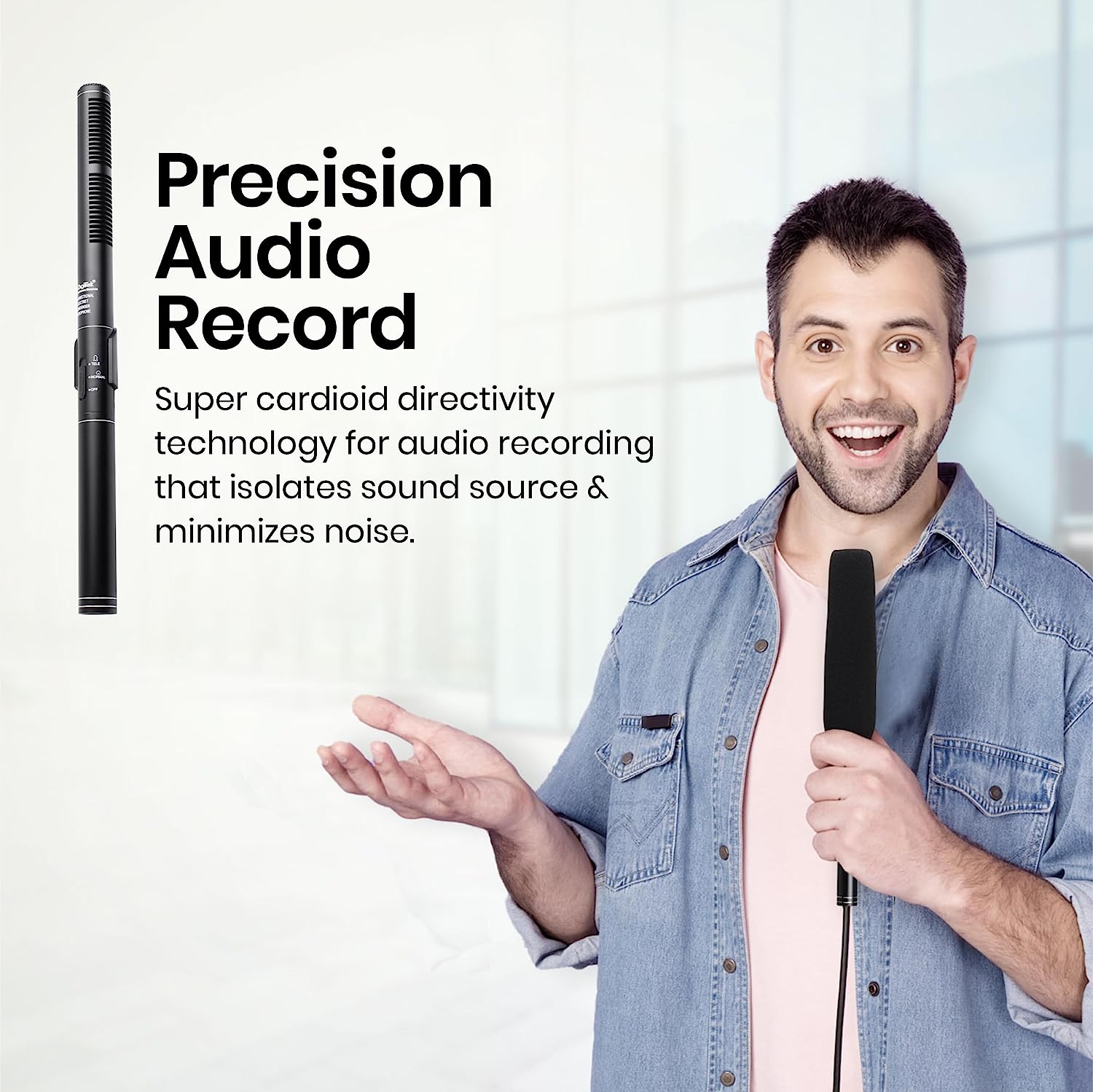 Digitek DM-201 Unidirectional Interview Microphone for Smartphone & DSLR Camera