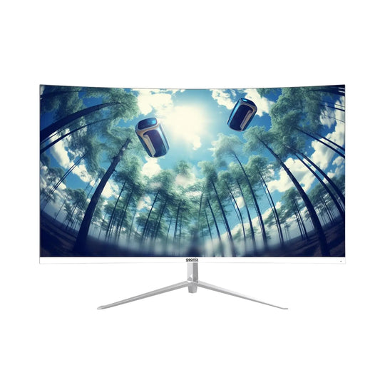 Geonix Argon 32" 75Hz 1080p Full HD LED Panel Curved Monitor with Dual Speakers - White My Store