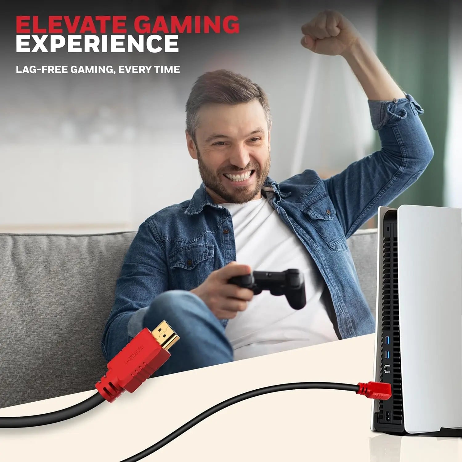 Honeywell HDMI Cable v1.4 with Ethernet, 3D/4Kx2K Ultra HD Resolution, 16.5ft/5 Meter, 10.2 GBPS Transmission Speed, Compatible with All HDMI Devices Laptop Desktop TV Set-top Box Gaming Console-Black