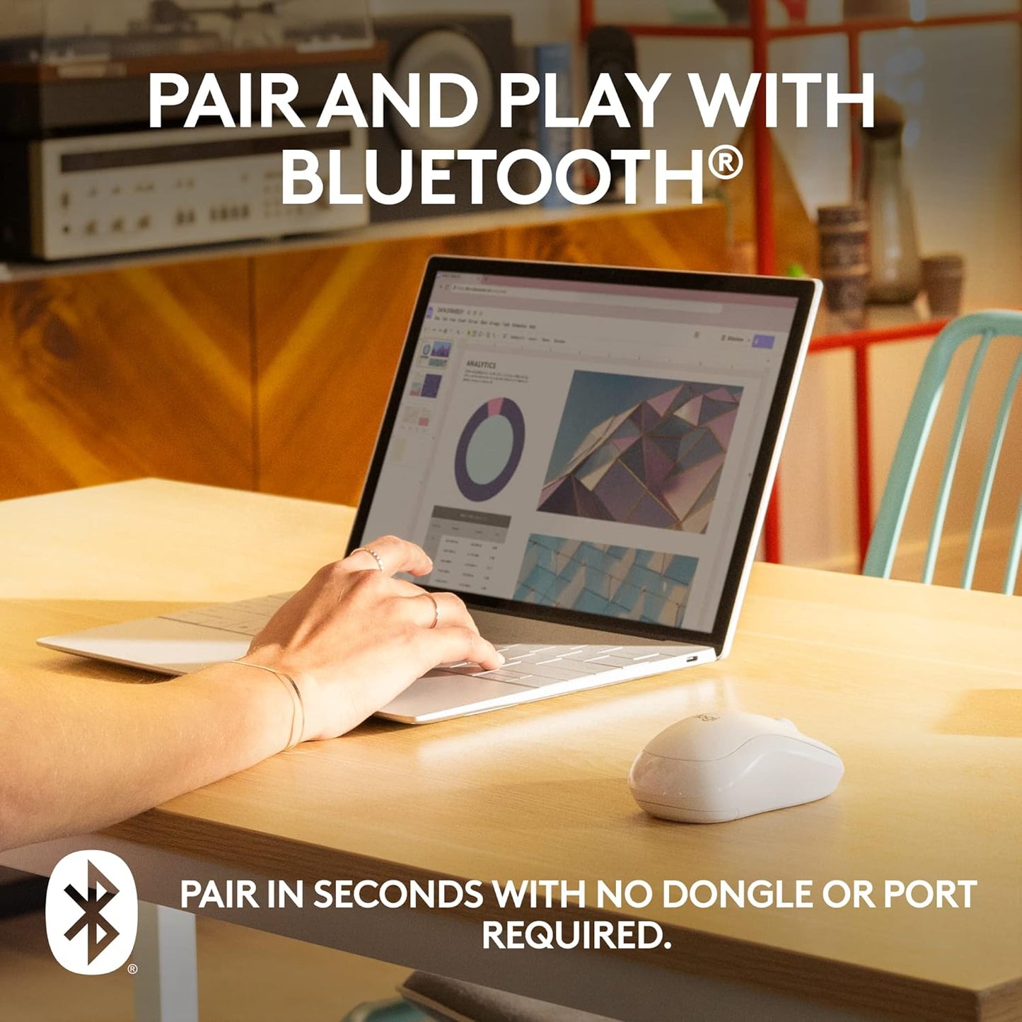 Logitech M240 Silent Bluetooth Wireless Mouse Off White