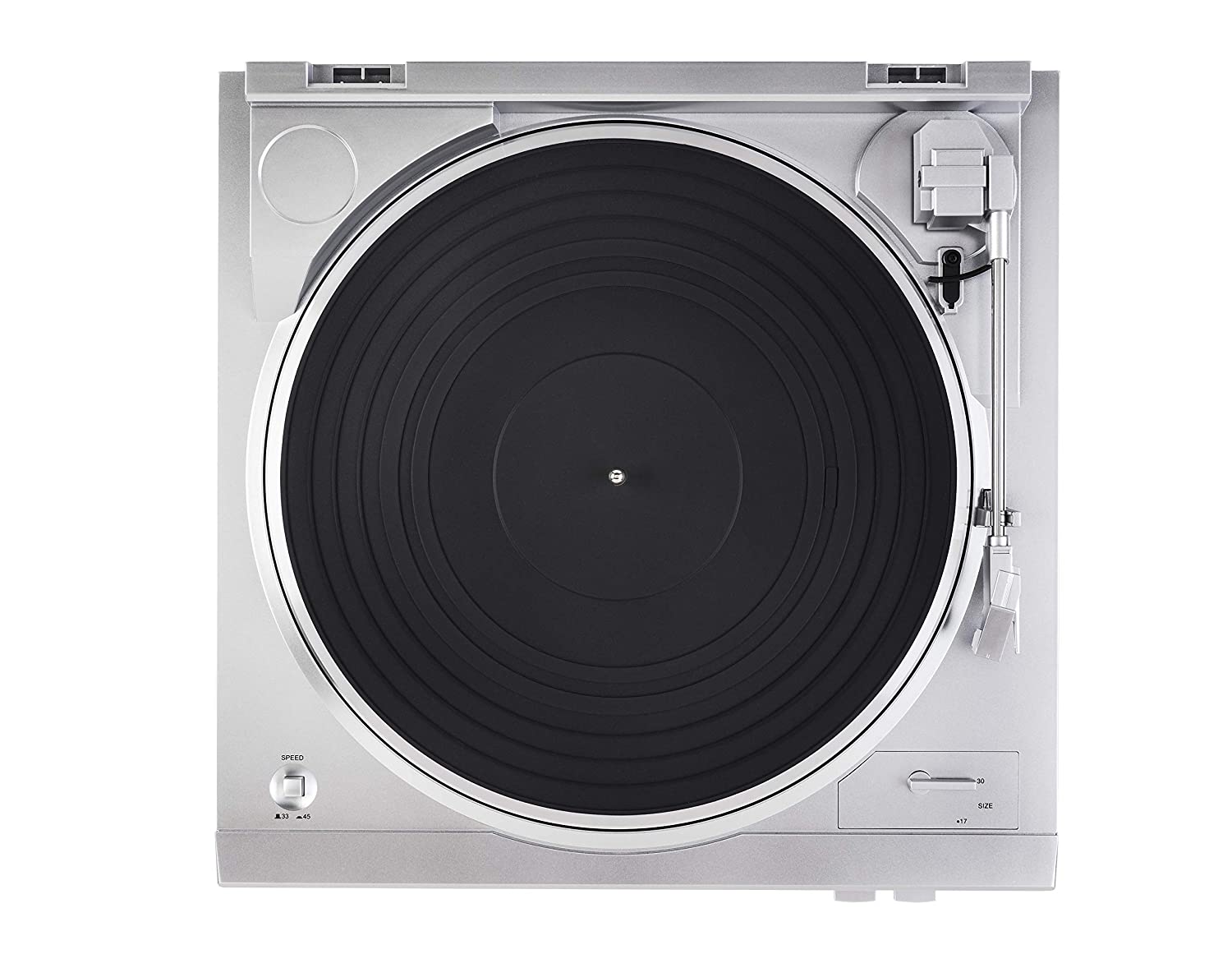 Denon DP-29F Automatic Belt-Drive Analog Turntable with Pre-Mounted Cartridge and Built-in Phono Preamp - Silver
