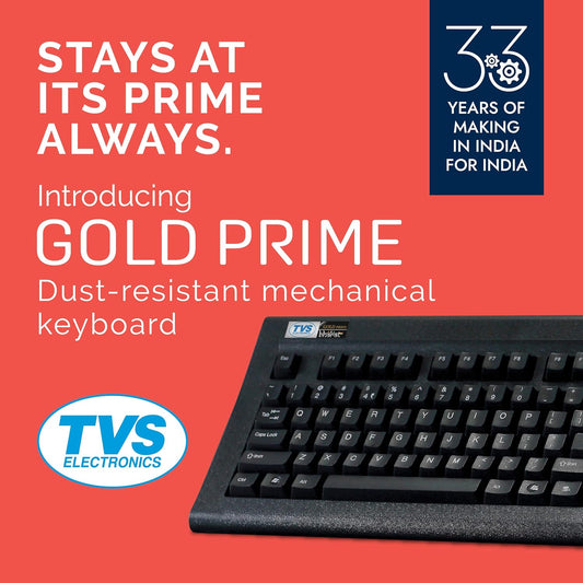 Tvs Gold Prime  Wired Keyboard Black