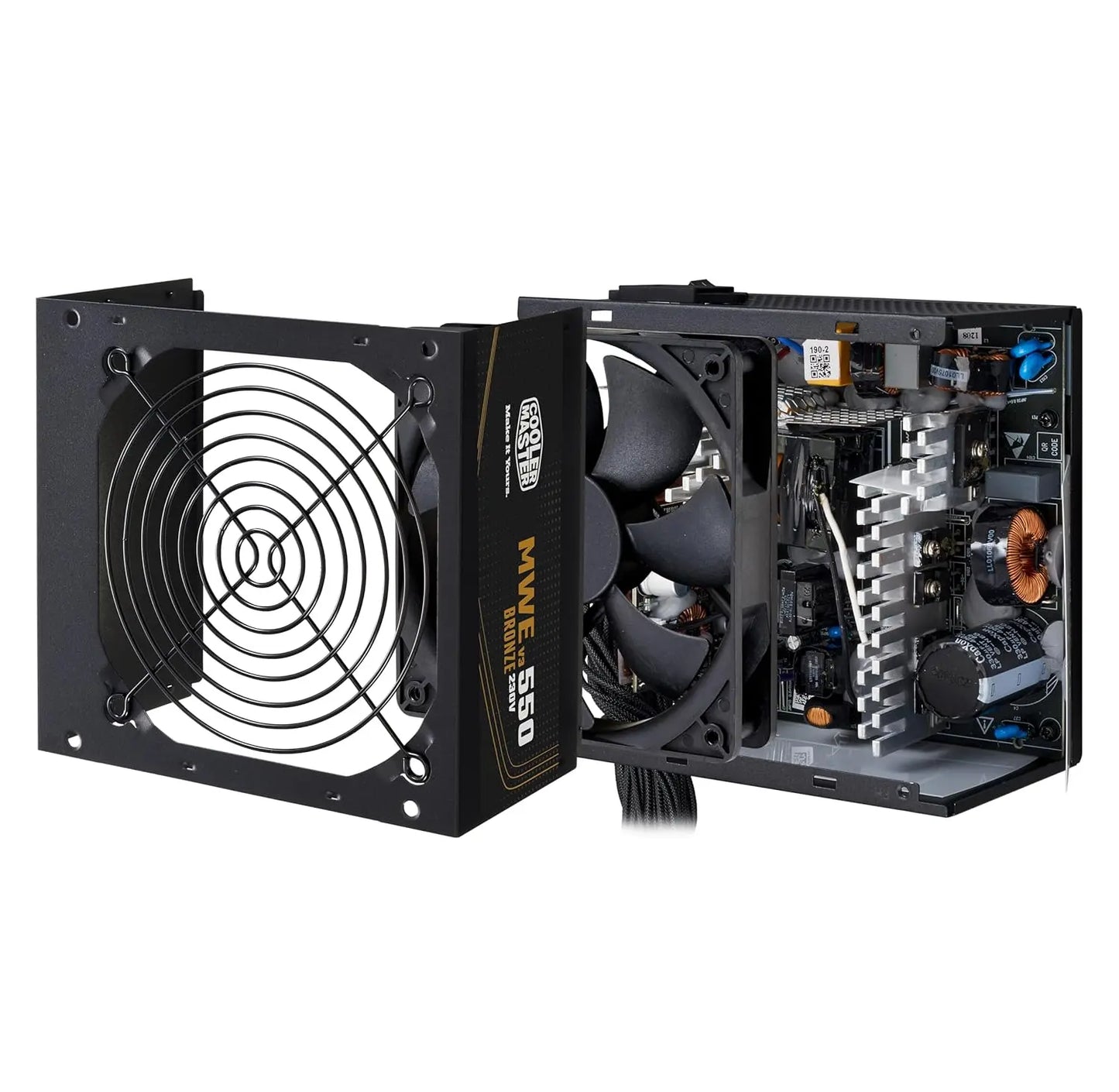 Cooler Master MWE Bronze 550 V3 550W ATX Non Modular Power Supply Unit - Black