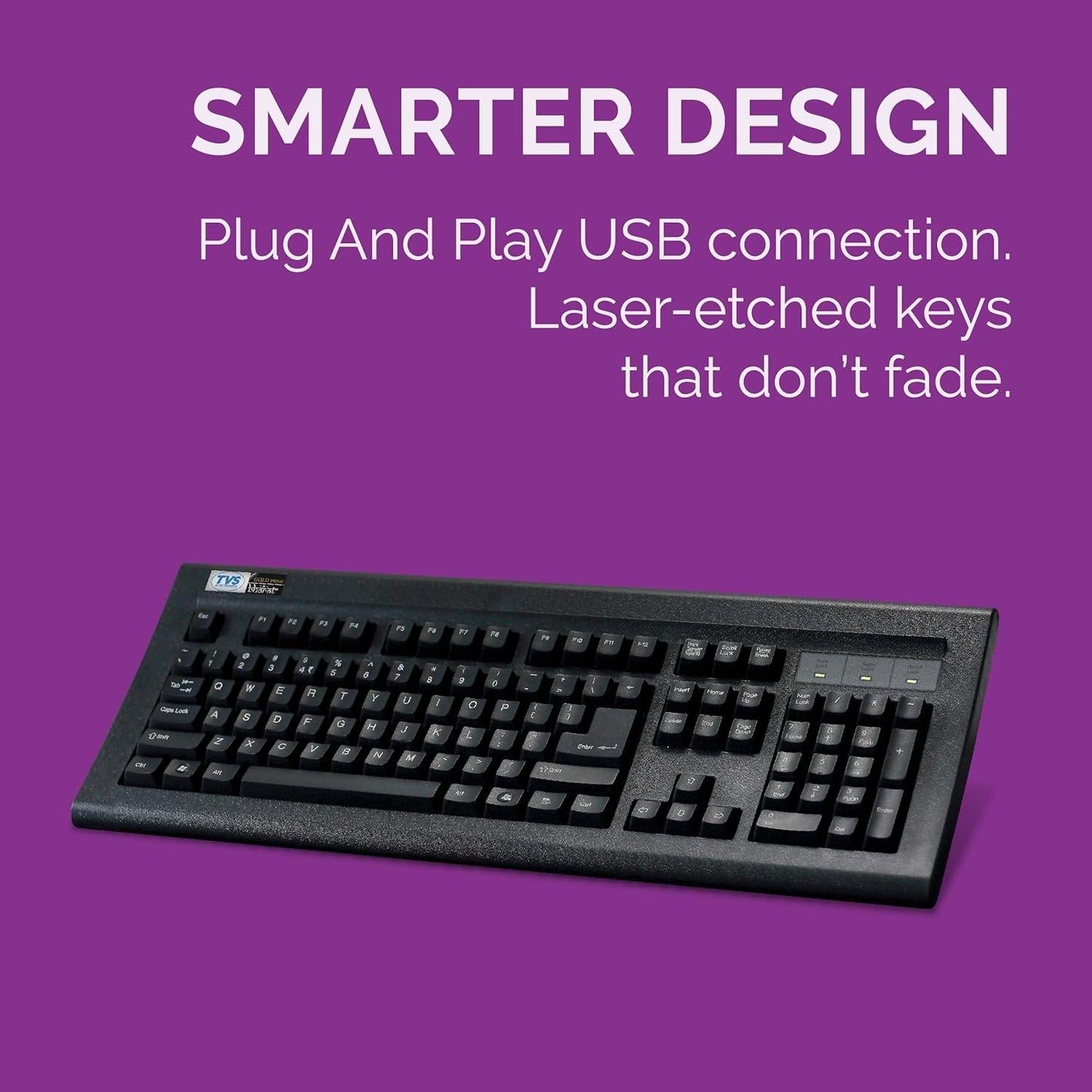 Tvs Gold Prime  Wired Keyboard Black