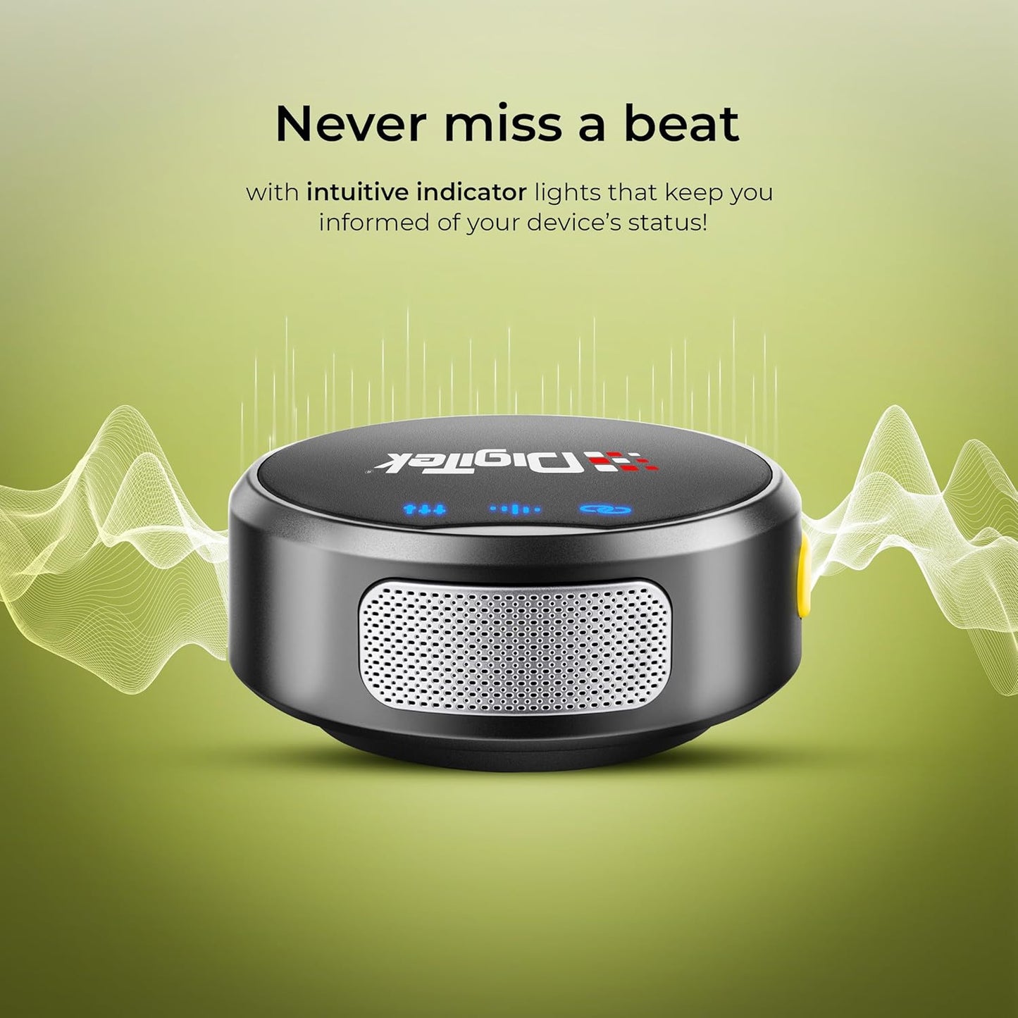 Digitek DWM-115 2-in-1 Wireless Microphone, 2.4GHz, Magnetic Clip, Noise Reduction Lavalier Mic