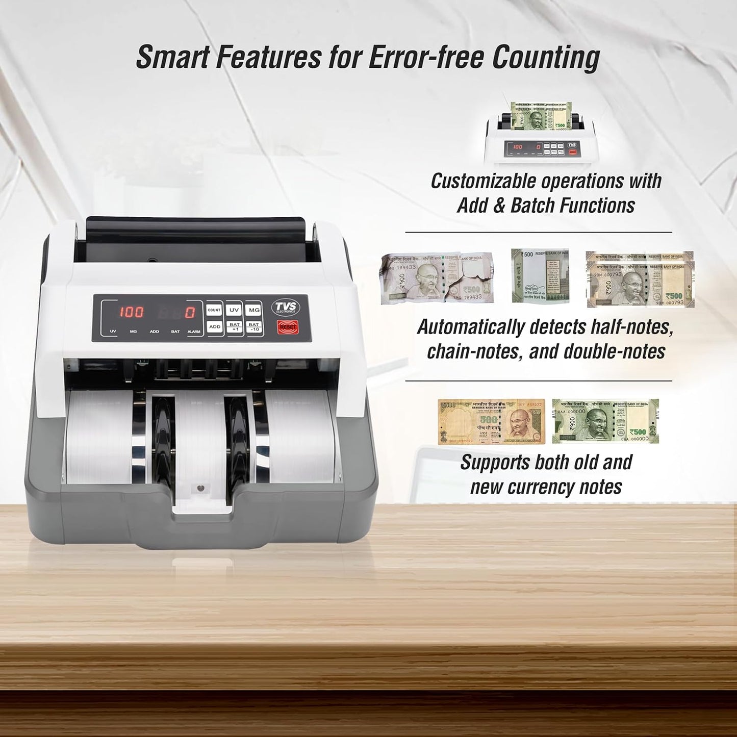 Tvs Cash Counting Machine CC-232 Classic