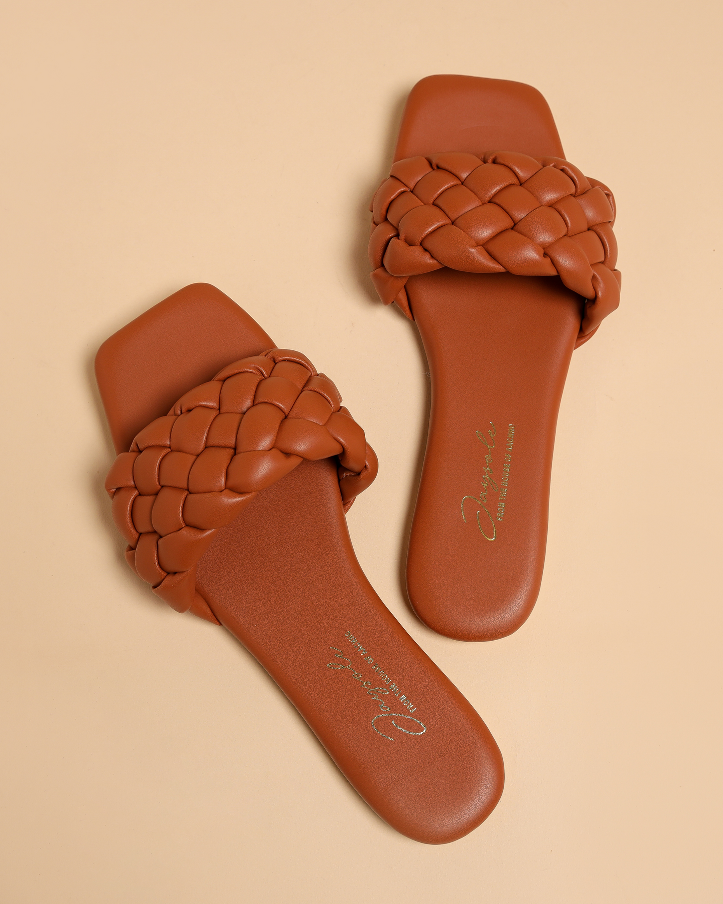 Toasted Nut Braided Slides My Store