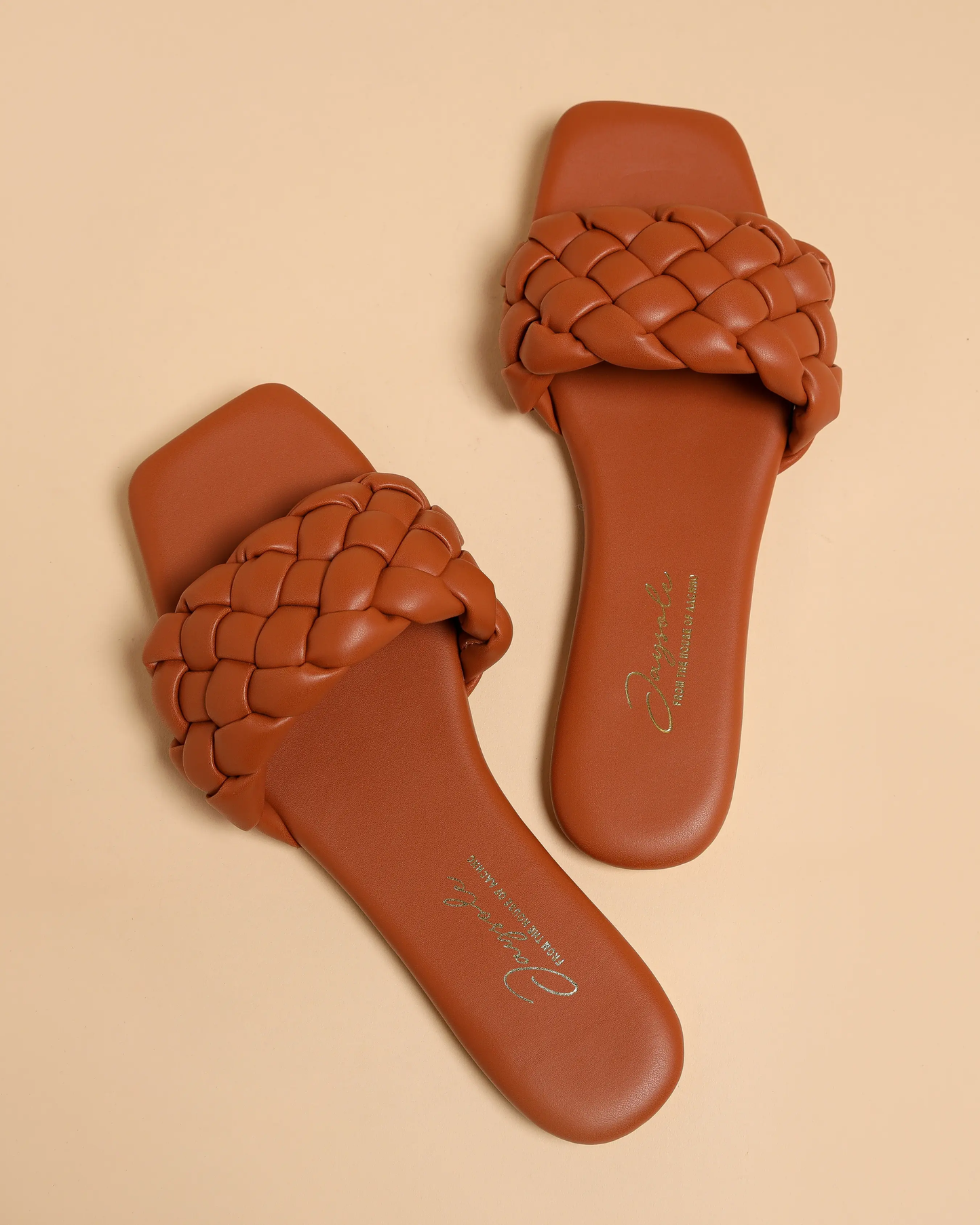 Toasted Nut Braided Slides My Store