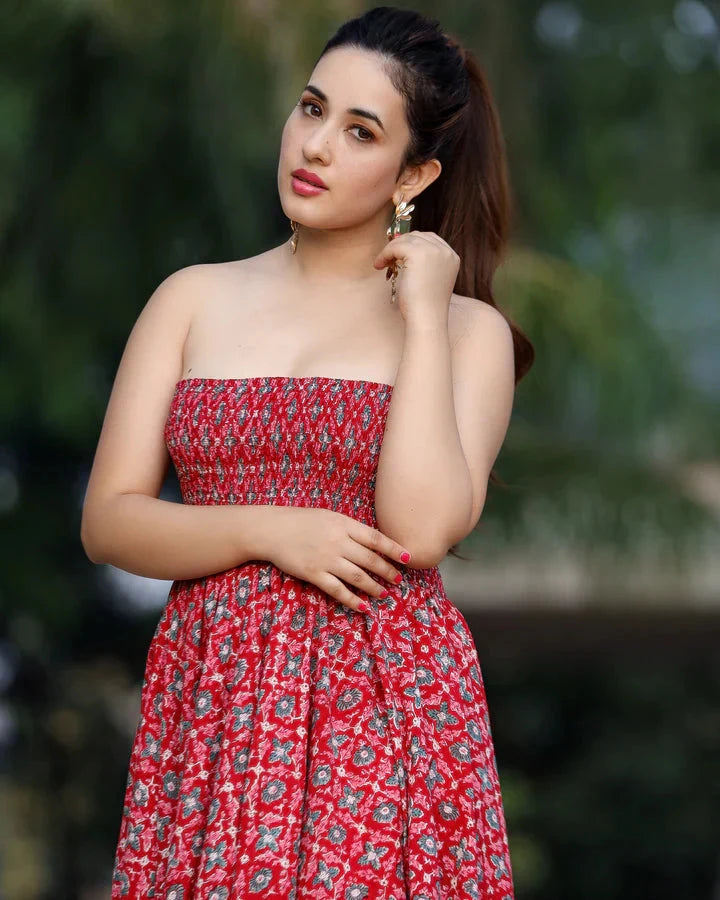 Honey Crisp Smocked Cotton Dress My Store