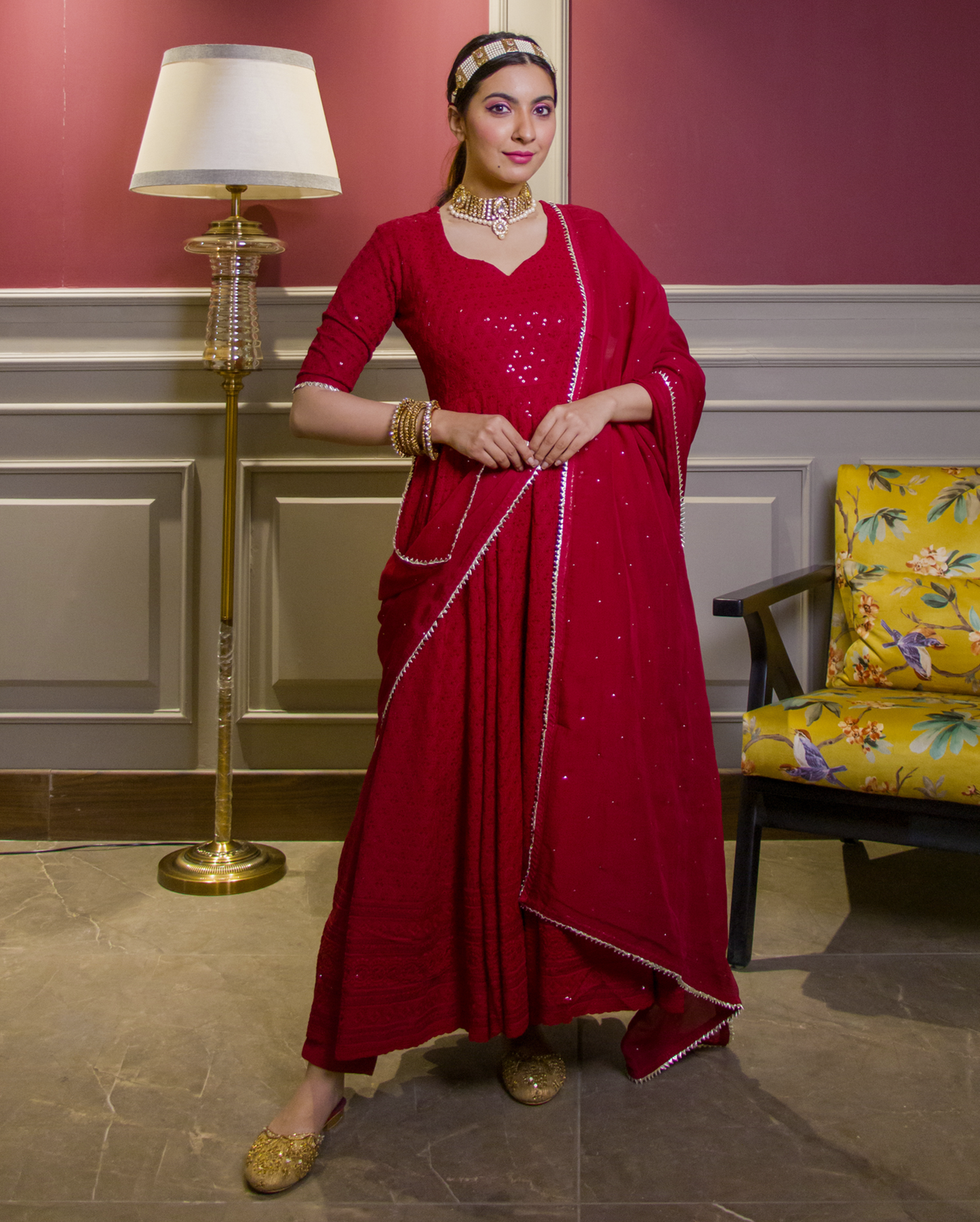 Kaina Embroidered Anarkali Set Quick Cart