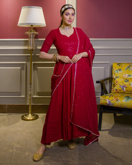 Kaina Embroidered Anarkali Set Quick Cart