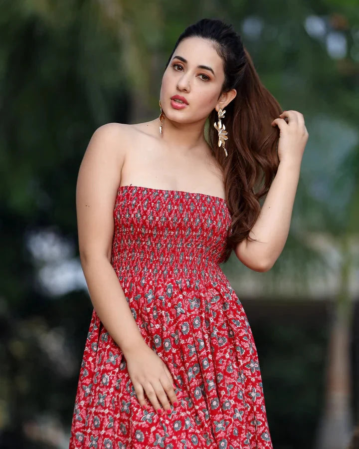 Honey Crisp Smocked Cotton Dress My Store