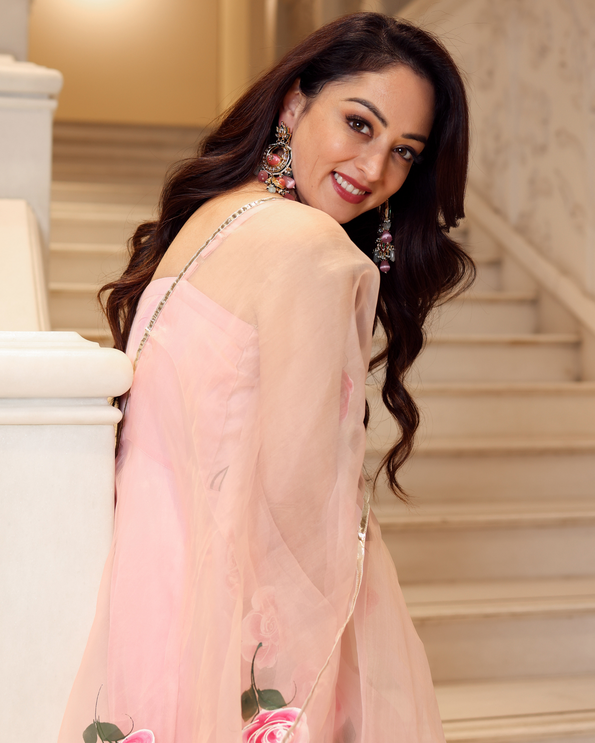 Pink Marble Handpainted Suit Set Quick Cart