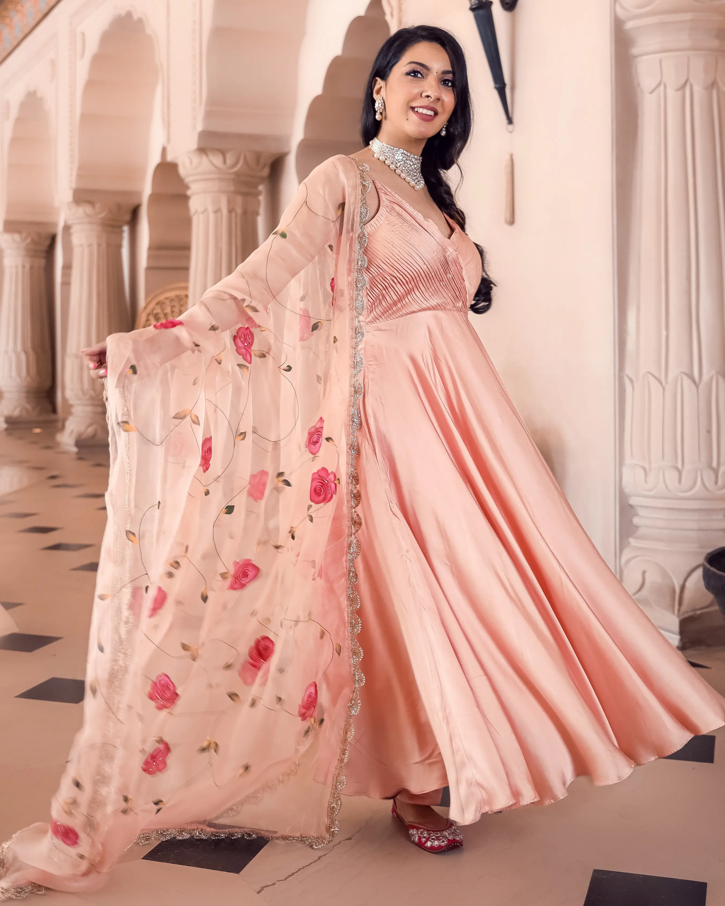 Velvet Mist Handpainted Suit Set My Store