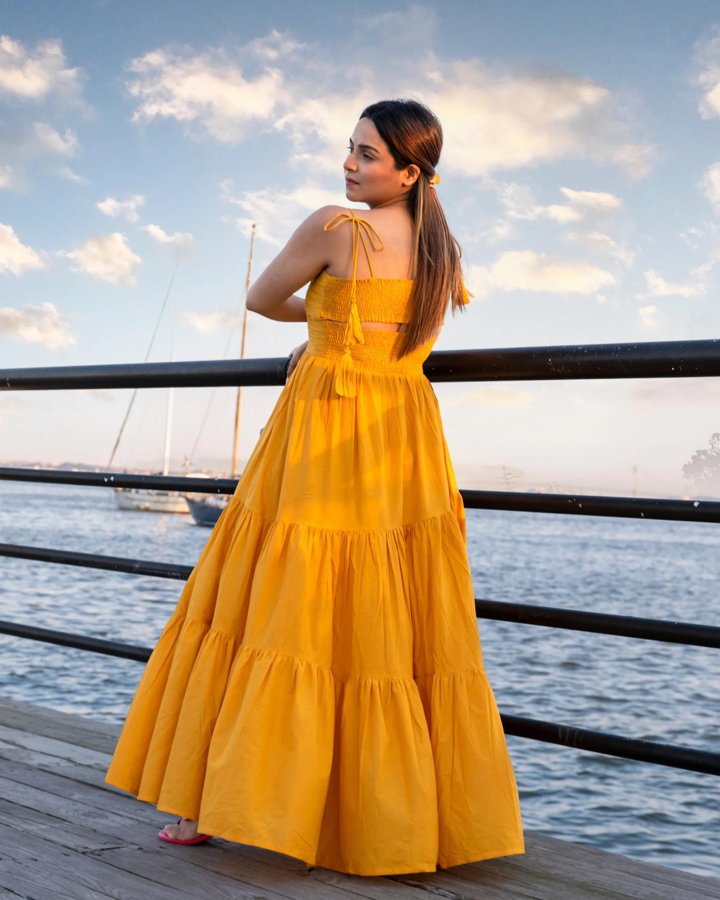 Perry Tier Cotton Dress My Store